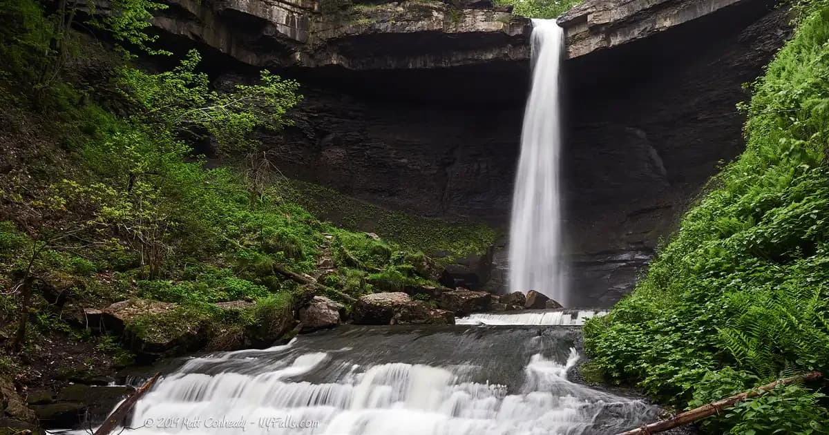 Carpenter's Falls descending through the wooded Bahar Preserve