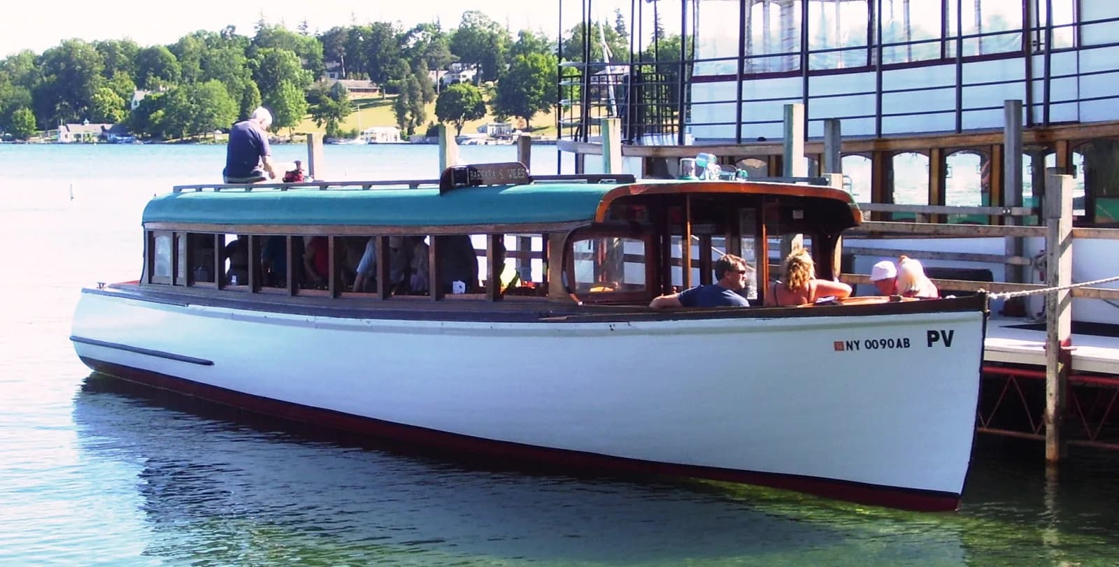 The historic Barbara S. Wiles mailboat docked at Clift Park in 2012