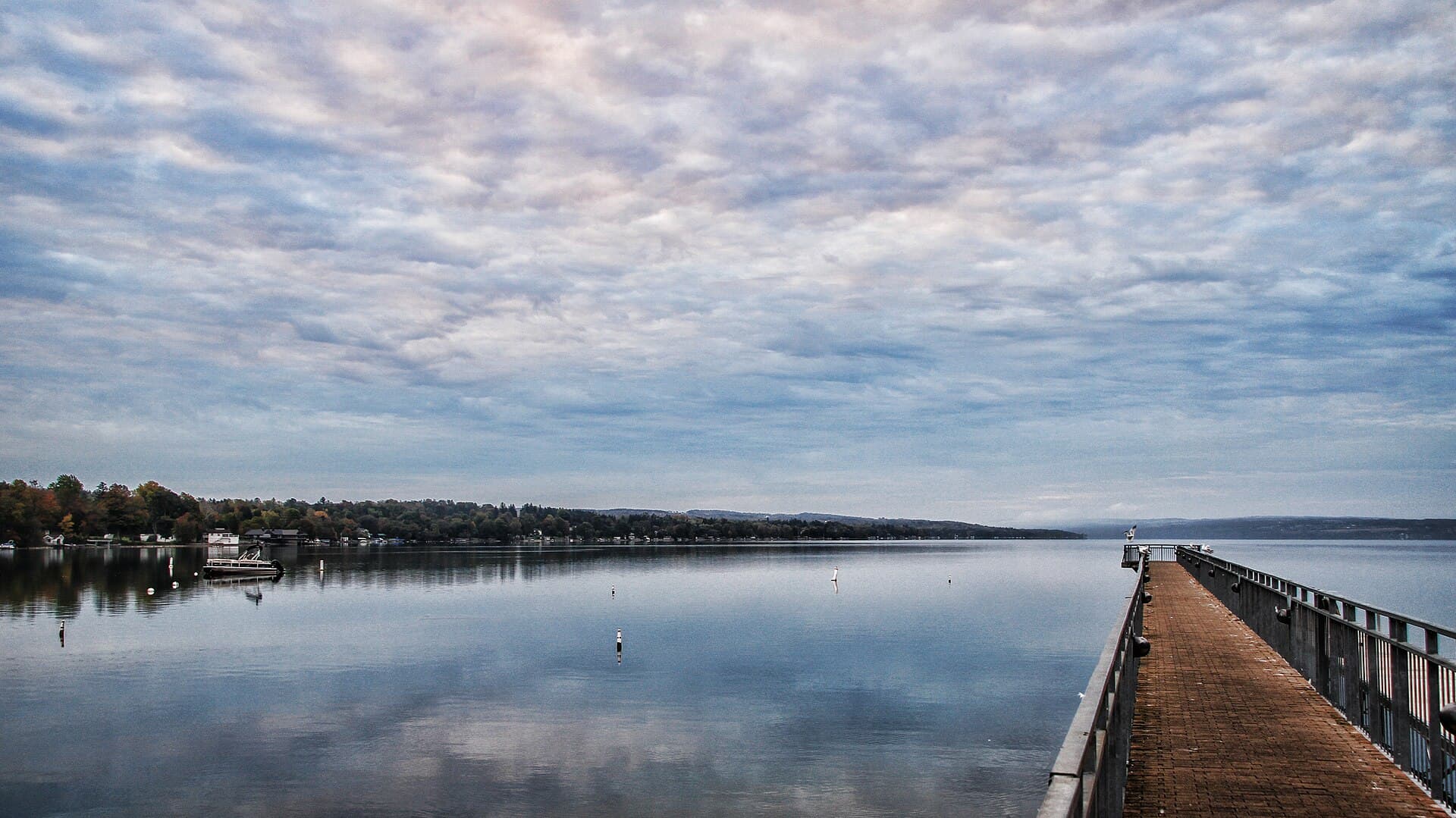 Skaneateles Lake and pier